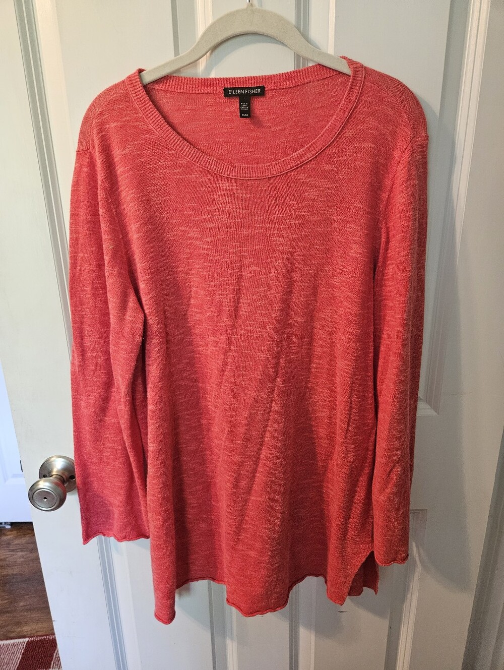 Eileen Fisher Coral-Red Lightweight Tunic